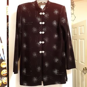 J.b.s black velvet blazer